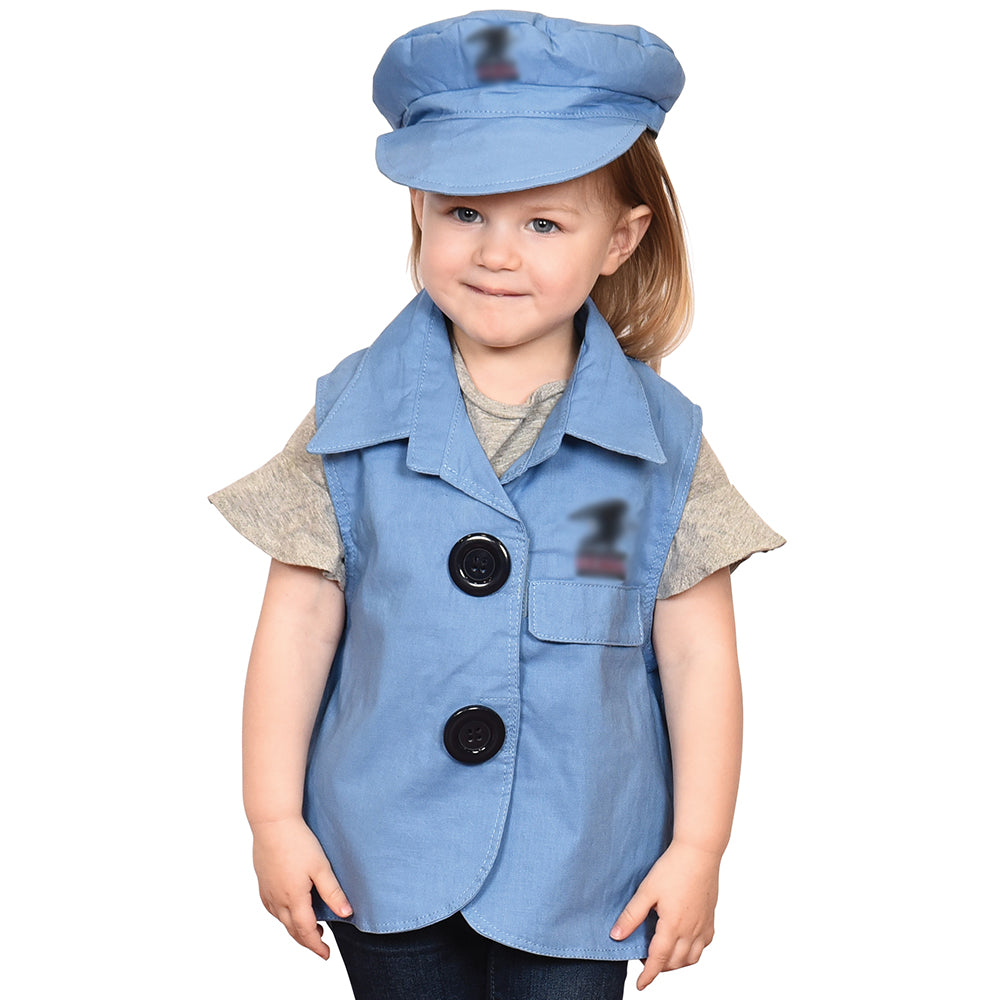 Toddler Dress-Up Vest & Hat- Mail Carrier