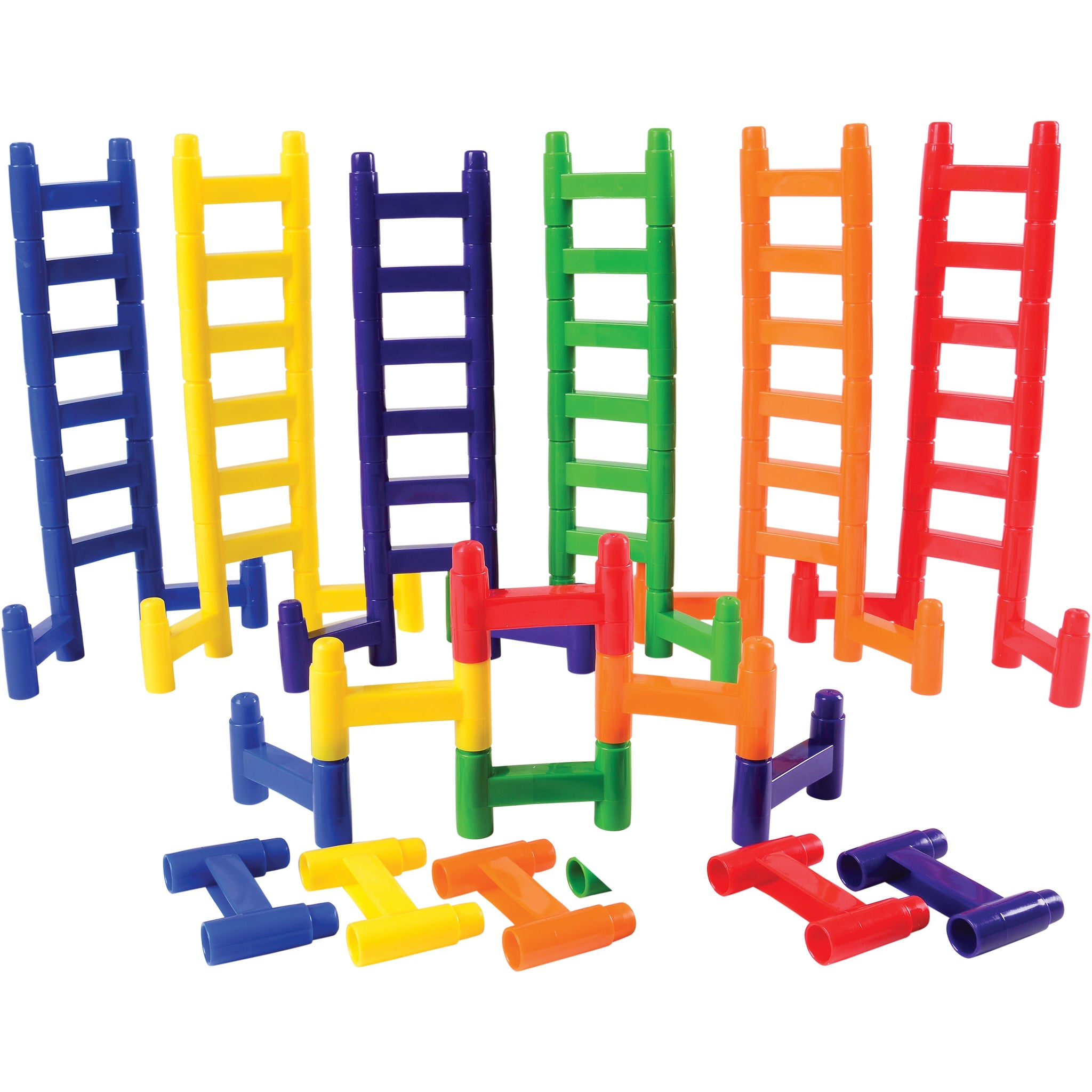 Constructive Playthings Ladder Links Set | 60-Piece Early Education Building Toy