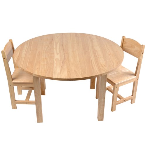36" Round Wood Table with 2 Chairs