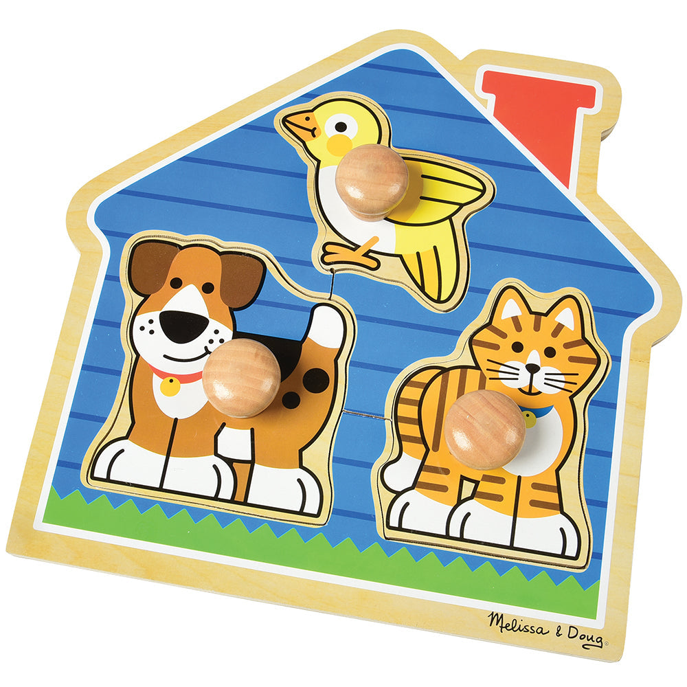 Melissa & Doug® Beginner House Pets Knobbed Puzzle - 3 PC