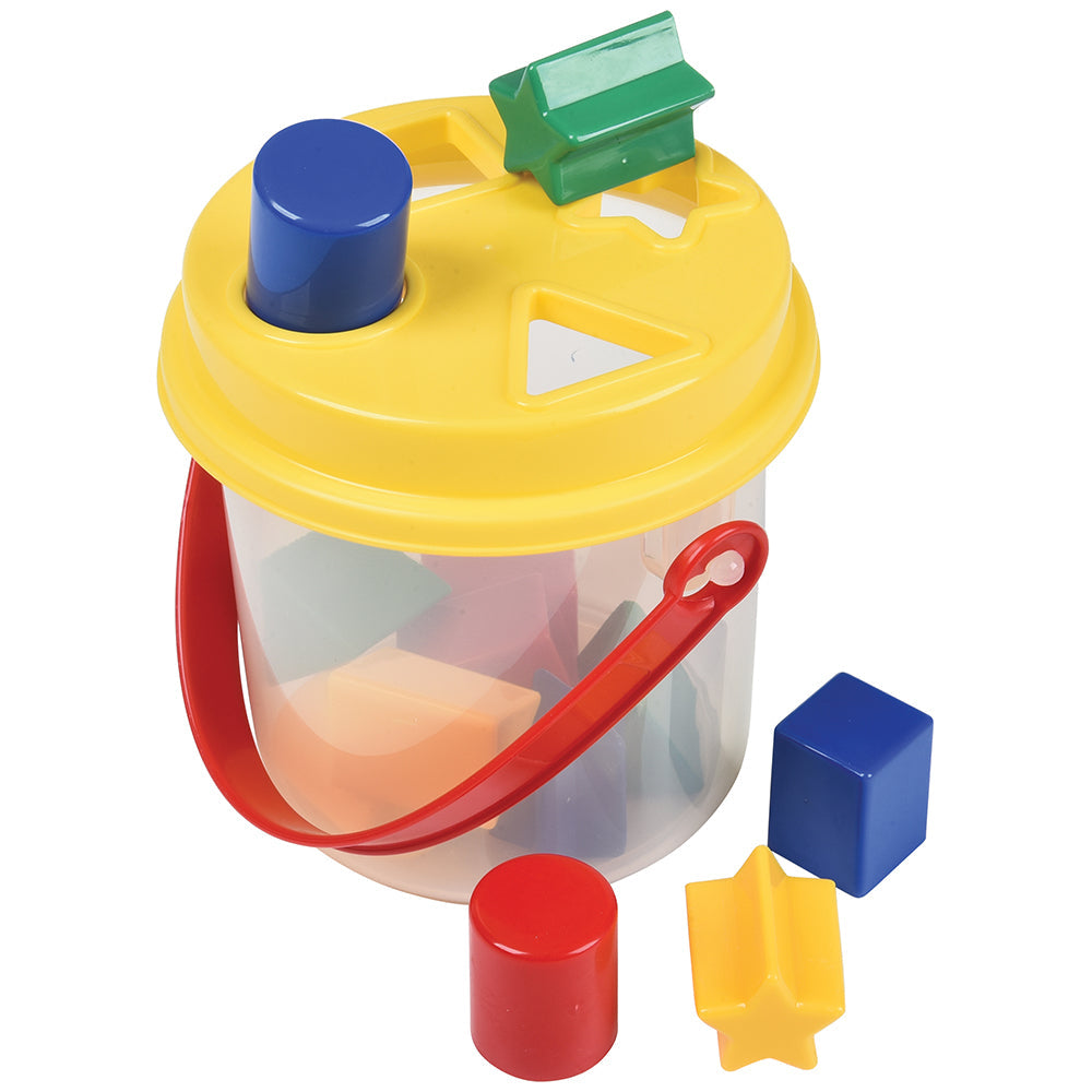 Shape Sort Bucket Shape Sorter Bucket for all aged kids - 12 piece