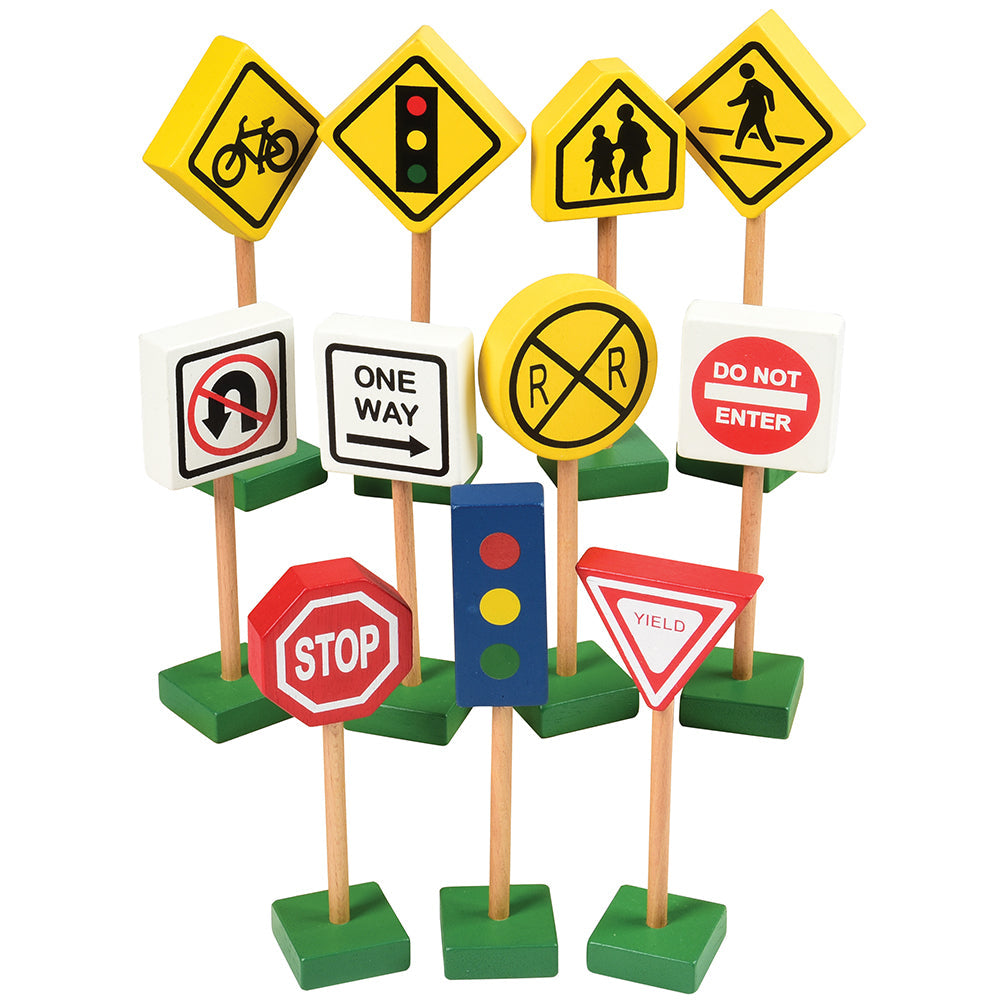 Miniature International Signs - RR Crossing, Yield, and More