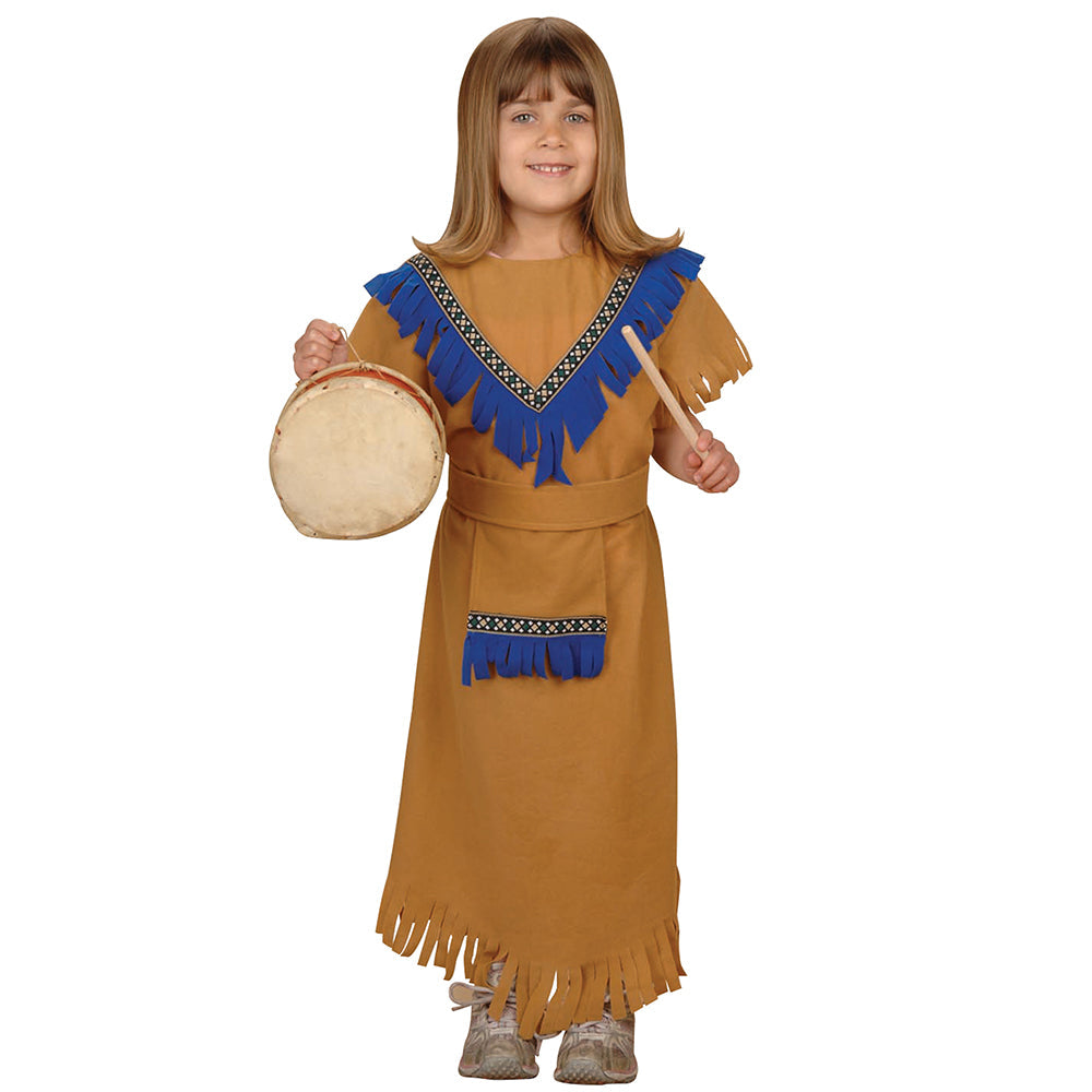 Native American Girl Kids Costume - Fits Most Children Ages 3-6