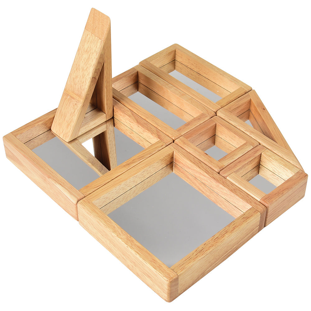 Mirrored Blocks for Kids | 8-Piece Geometric Set with Acrylic Mirrors | Ages 3+