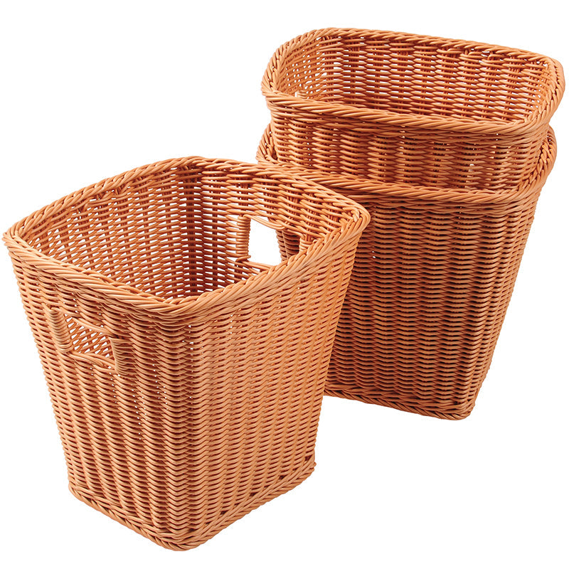 Tall Rectangle Plastic Baskets / 3-pc