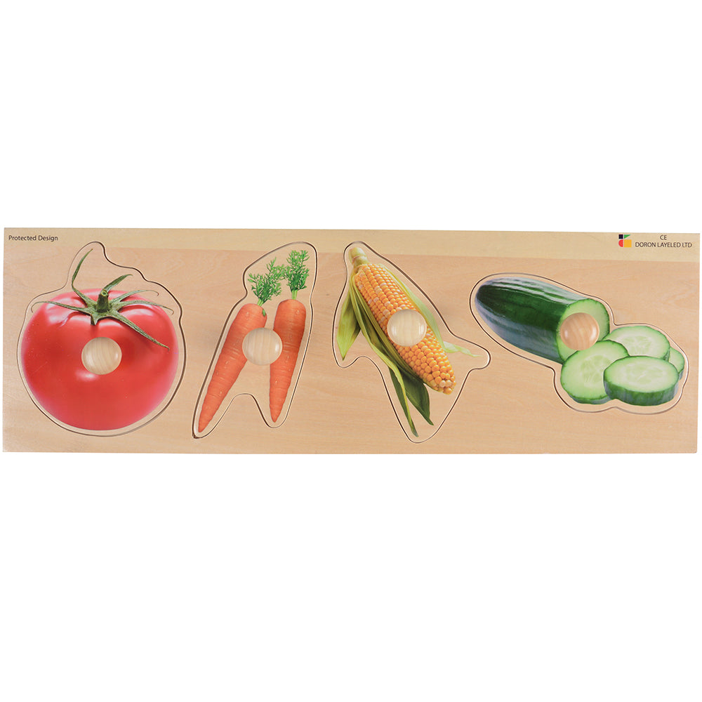 Extra Wide Knobbed Puzzle - Vegetables