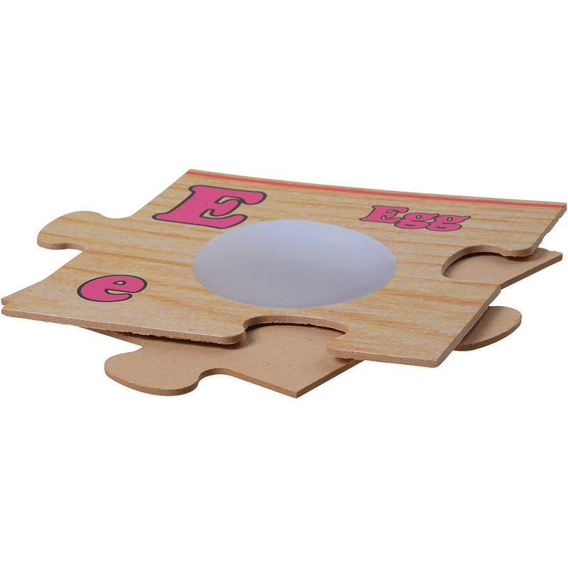 Wooden Alphabet Floor Puzzle | 26-Piece Educational Puzzle with Real ...