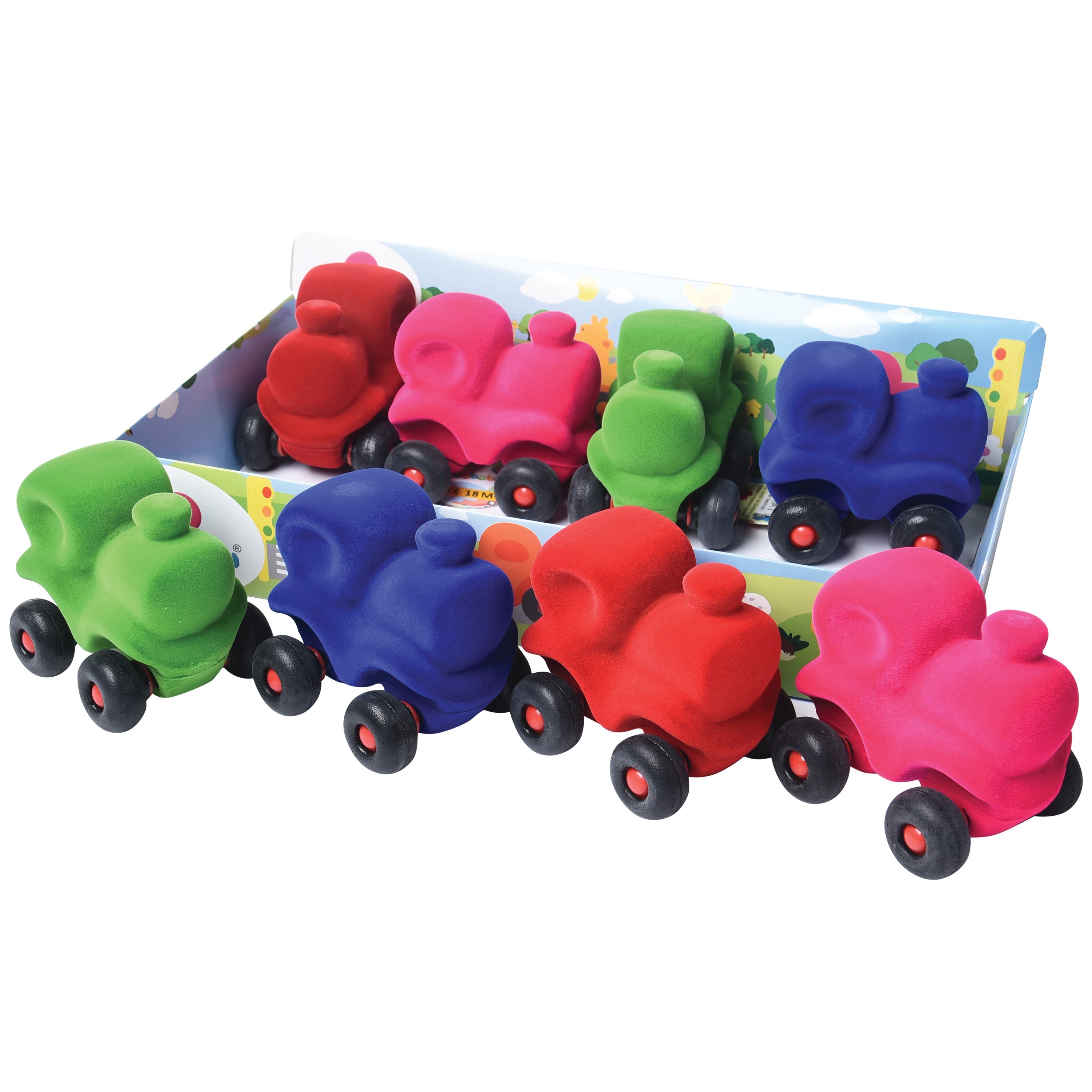 Rubbabu&reg; Little Train Assortment - 8 PC