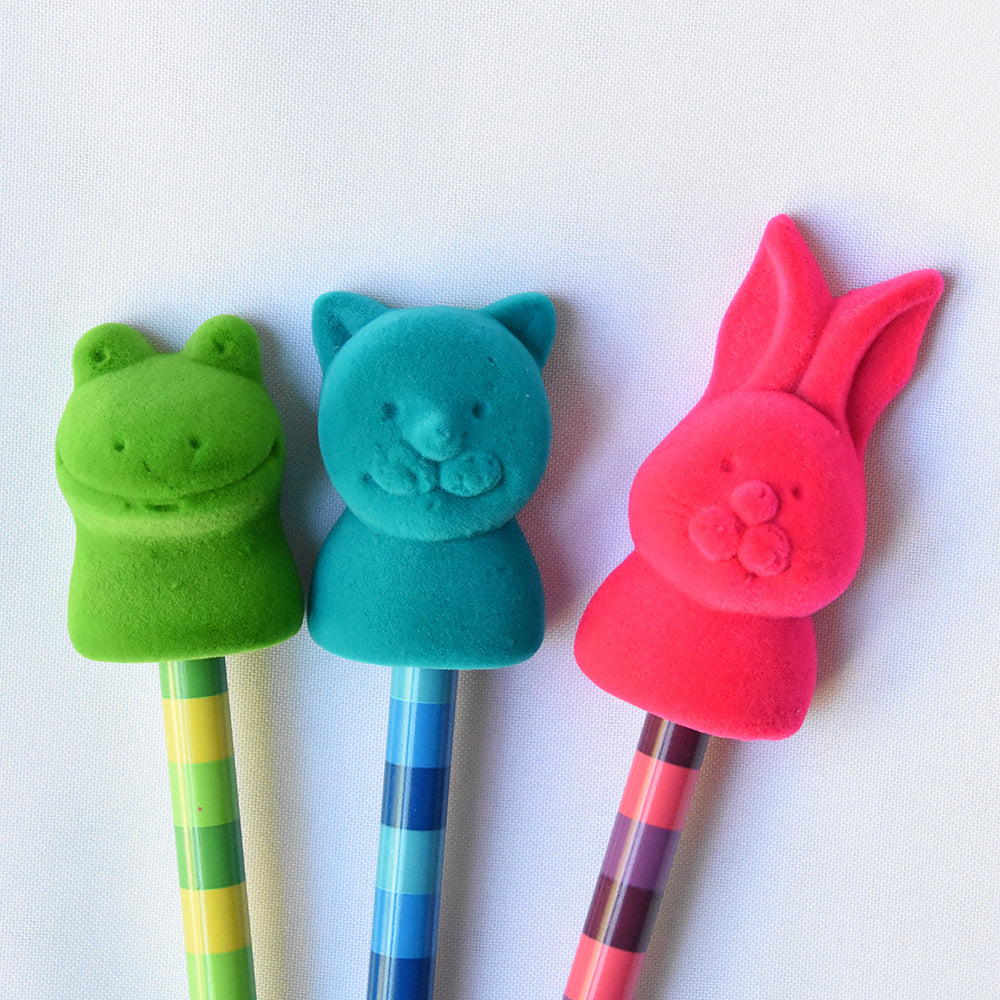 Rubbabu&reg; Animal Finger Puppets & Pencil Toppers - 3 Pack