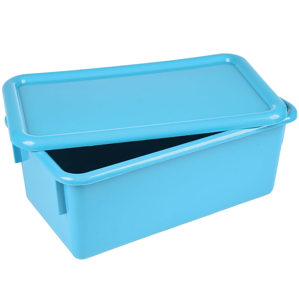 Stowaway Totes with Lids - Turquoise