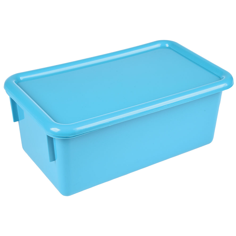 Stowaway Totes with Lids - Turquoise