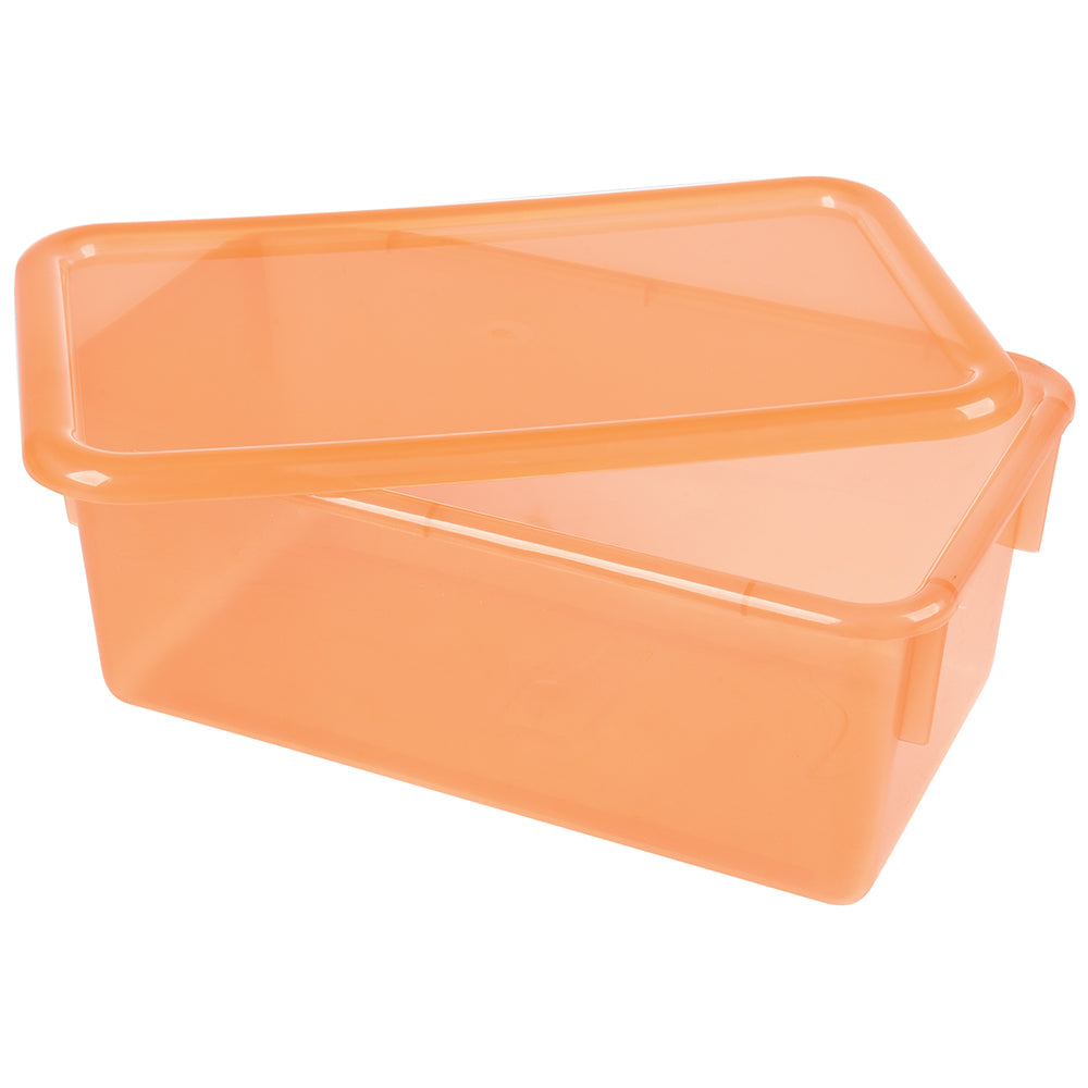 Stowaway Totes with Lids - Tangerine