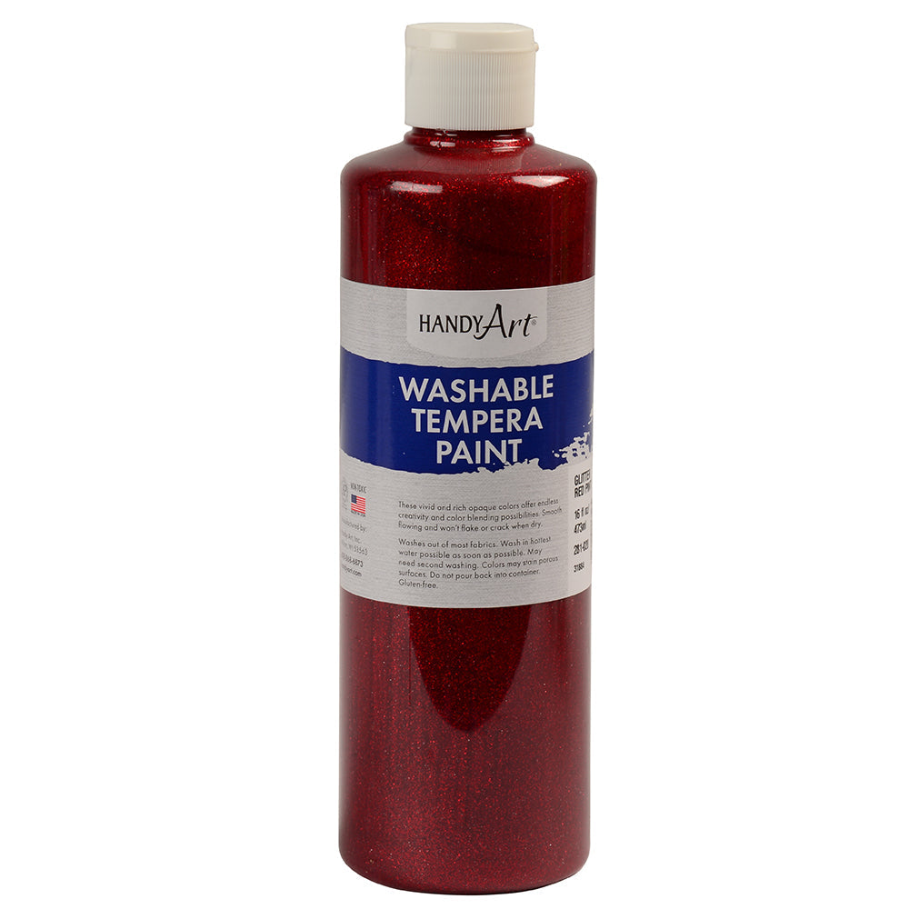 Washable Tempera Paint - Glitter Red