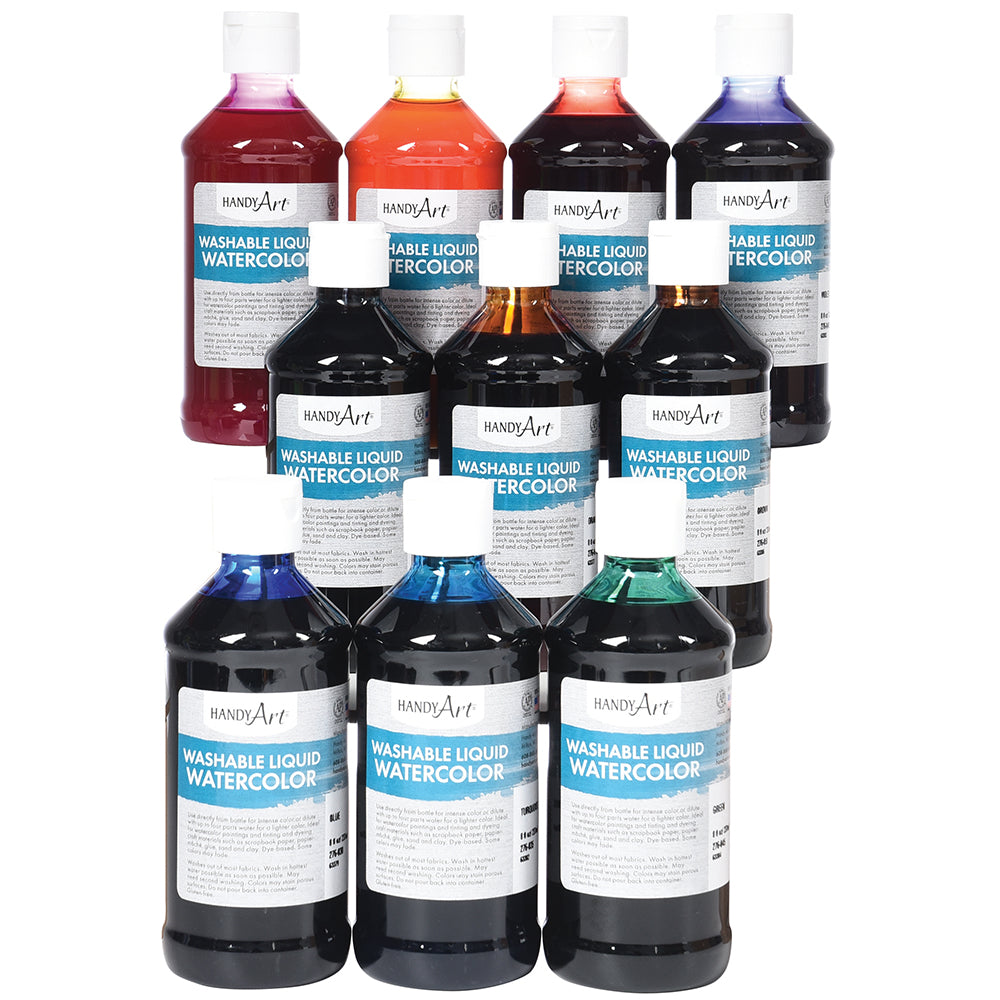 Liquid Water Color Paint Set of 10 Colors