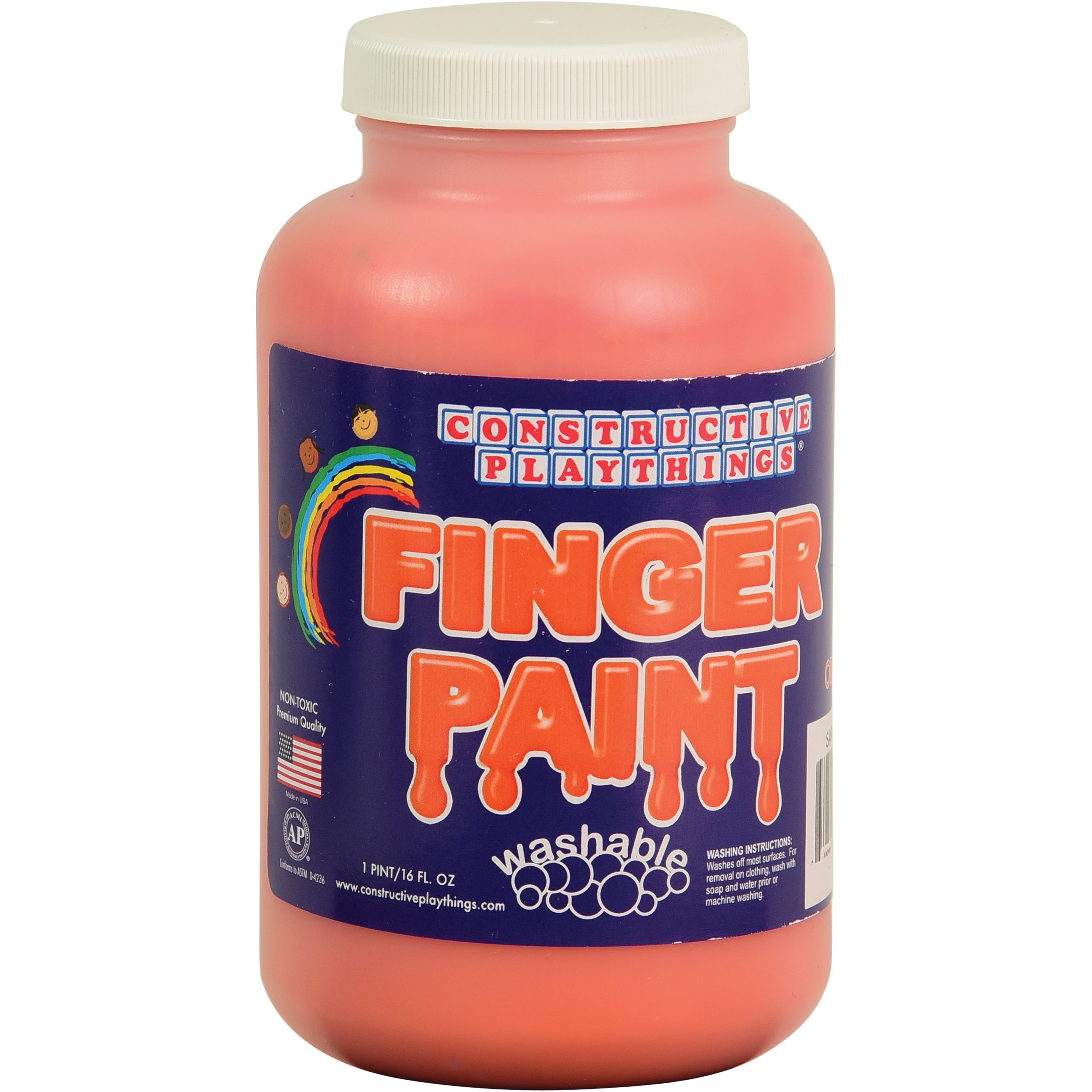 Constructive Playthings® Orange Washable Finger Paint - Pint