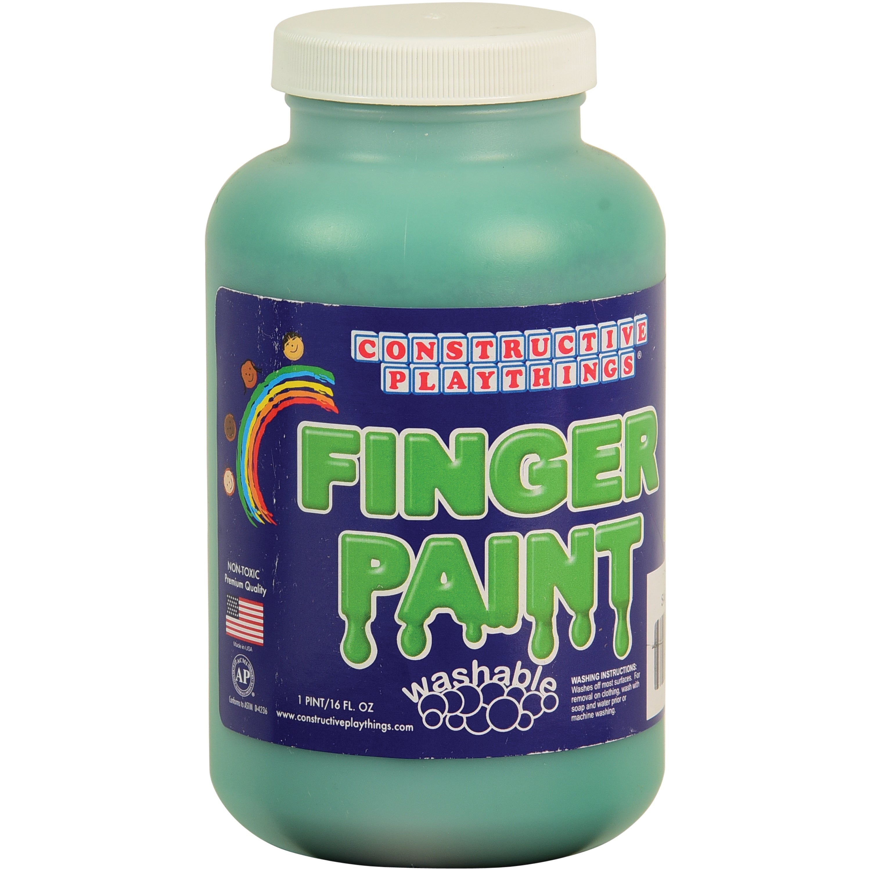 Constructive Playthings® Green Washable Finger Paint - Pint