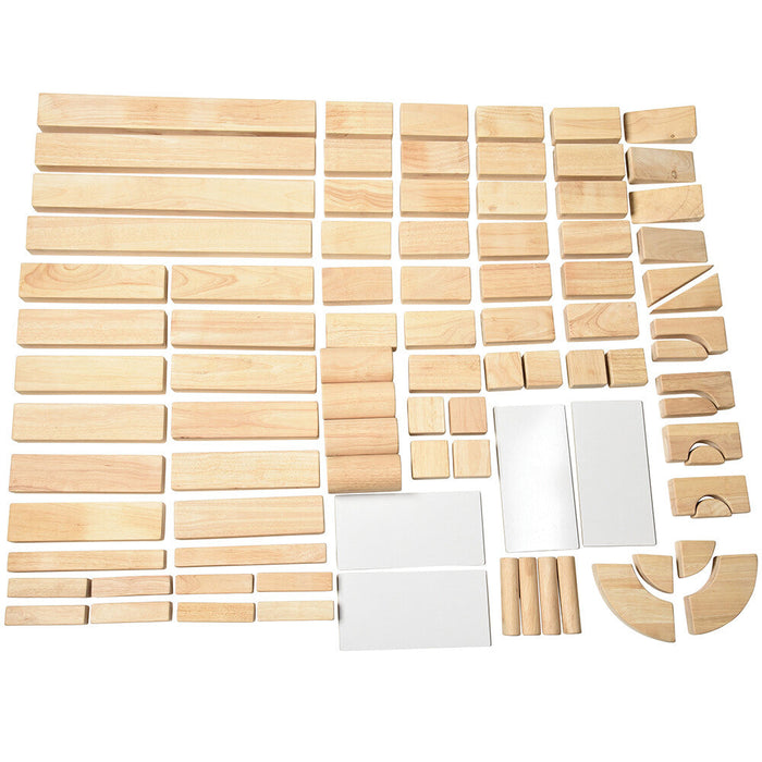 Unit Blocks Mini Unit Blocks | Hardwood Building Blocks & STEM Construction Sets for Kids