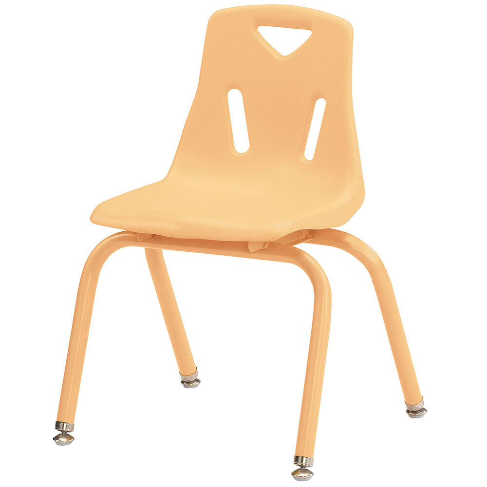 Camel 14" Stacking Chair with Powder-Coated Legs