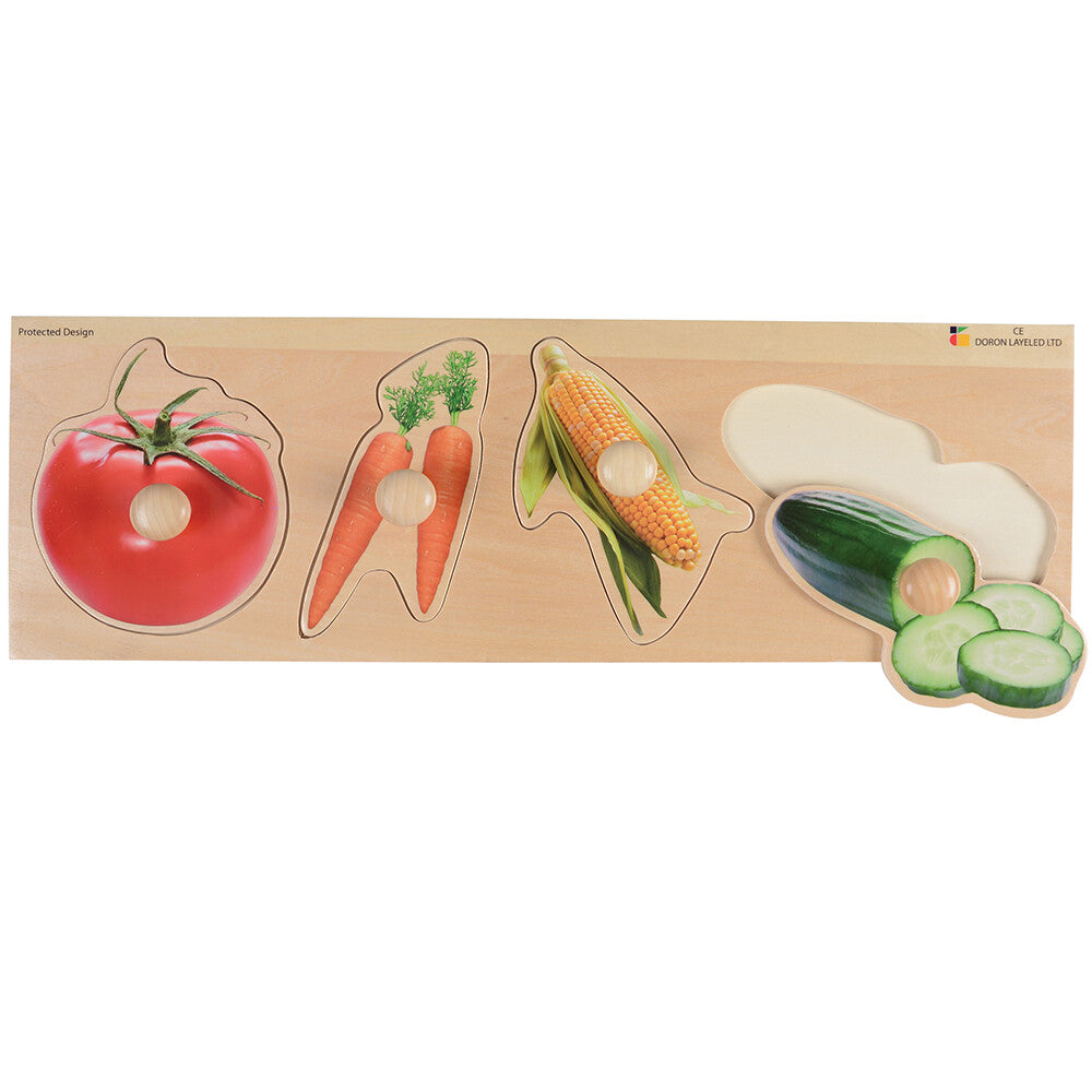 Extra Wide Knobbed Puzzle - Vegetables