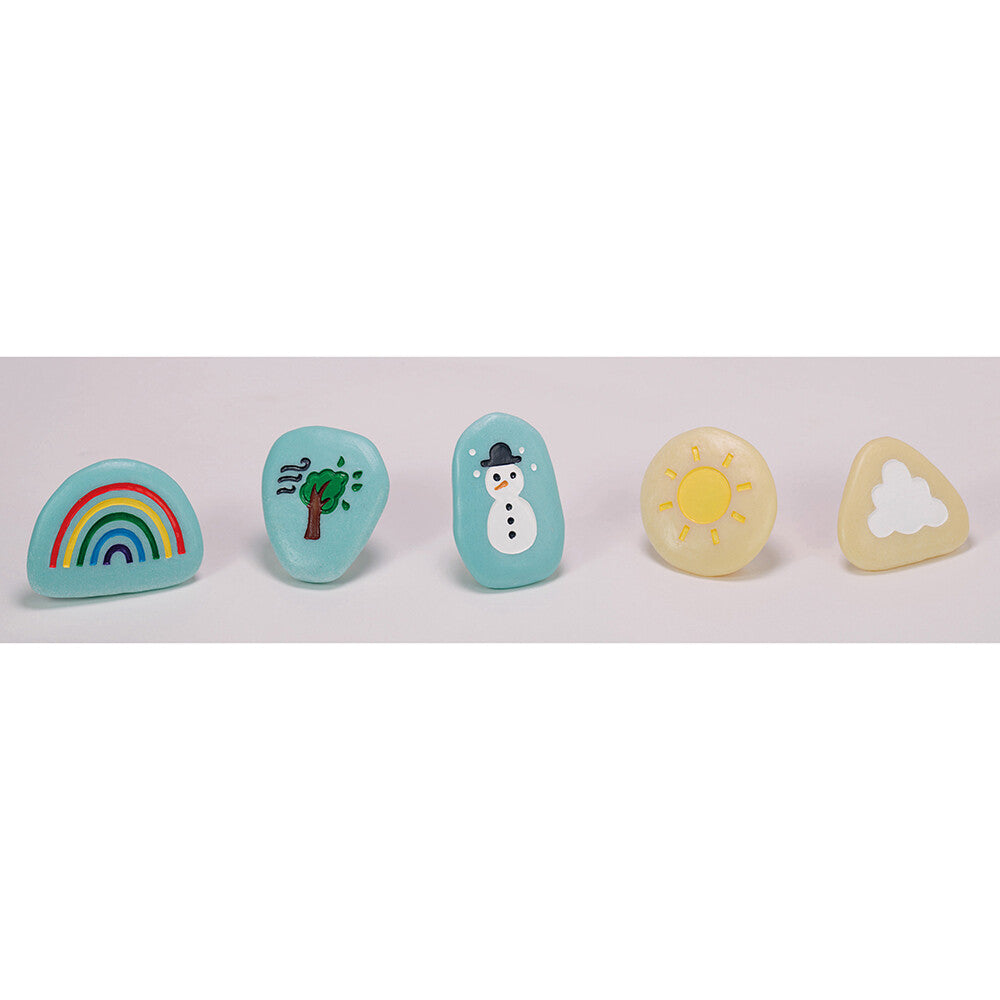 Five Weather Stones: Rainbow to Cloudy