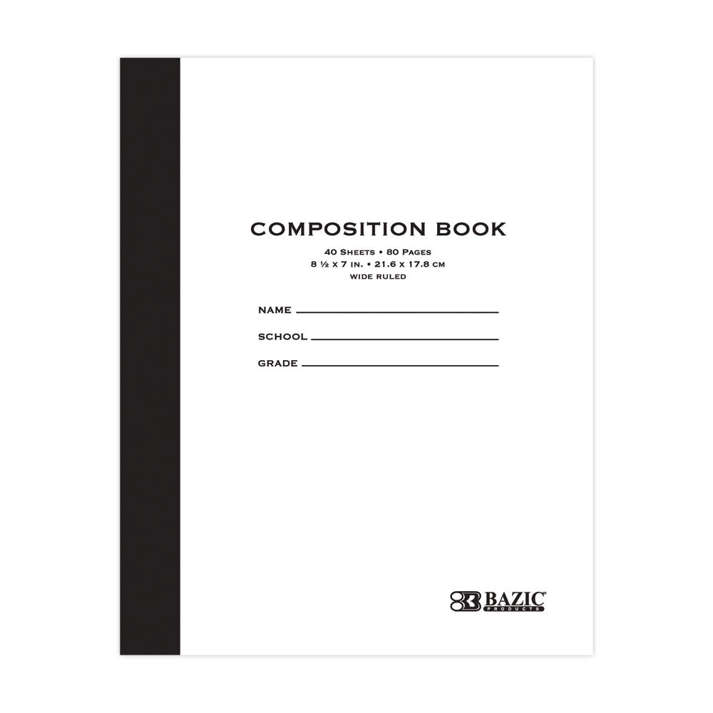 Manilla Cover Composition Book- 40 Sheet Count