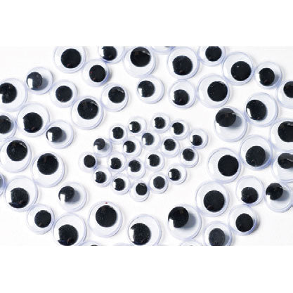 Black and White Wiggle Eye Craft Supplies BAR-344