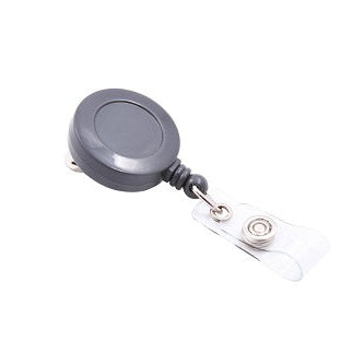 ID Card Reel with Swivel Clip/Grey