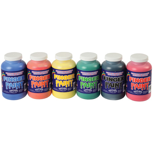 Constructive Playthings® Washable Finger Paints - Set of 6 Pints