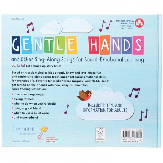 Gentle Hands and other Sing-Along Songs for Social-Emotional Learning (Hardcover Book)