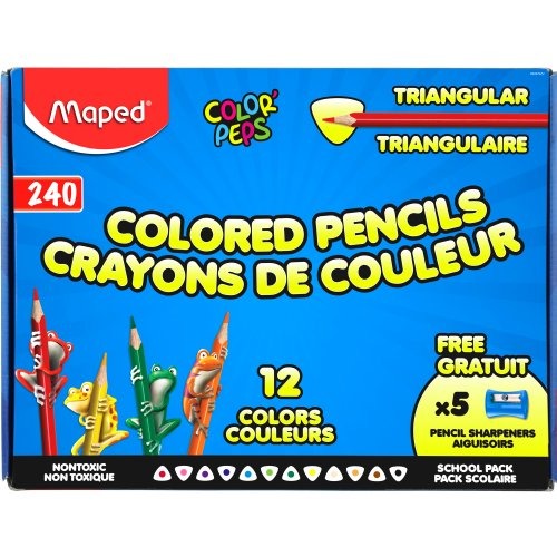 Triangle Colored Pencil School Pack
