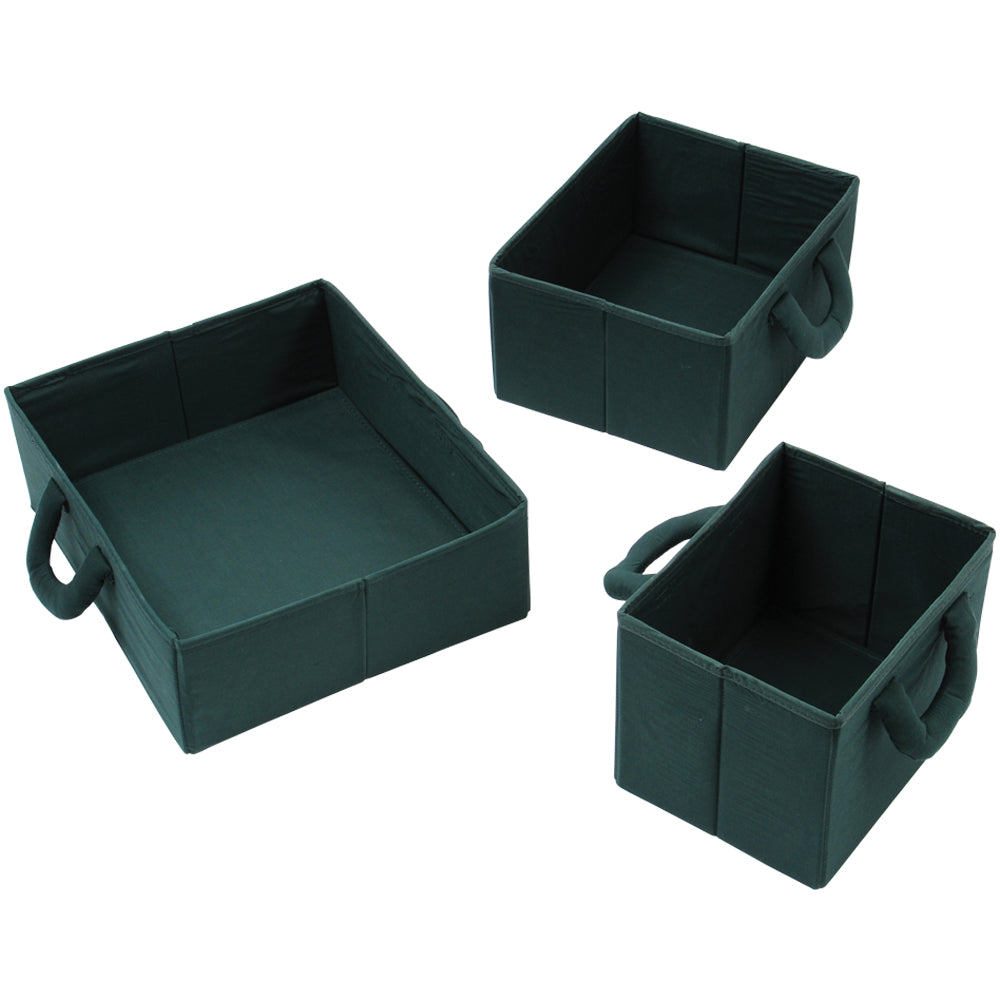 Green Storage Bins - Set of 3