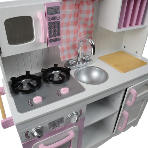 As Cozy As Home Play Kitchen | Wooden Pretend Play Set with Burners ...