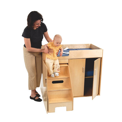 Wooden Walk-Up Changing Table