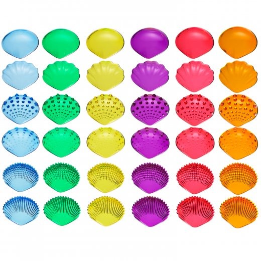 Set of 36 Translucent Tactile Shells