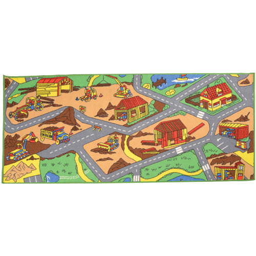 Nylon Construction Rug - non skid for kids