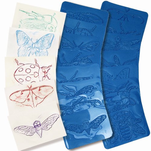 Insect Rubbing Plates for Kids | 16-Piece Texture Art Set for ...