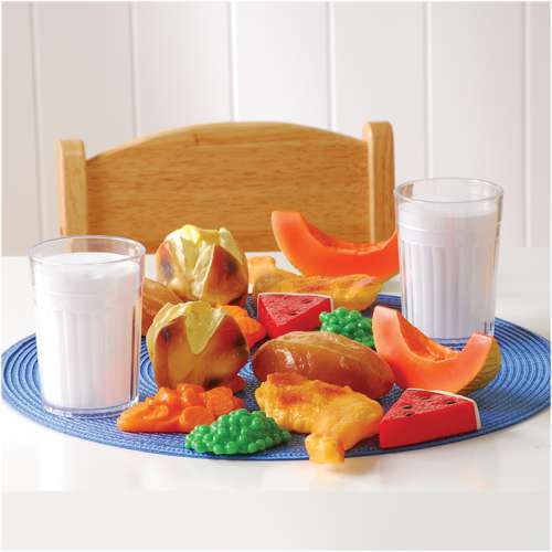 Toy Set Menu Dinner Toy Food Playset - 16 Piece | Constructive Playthings