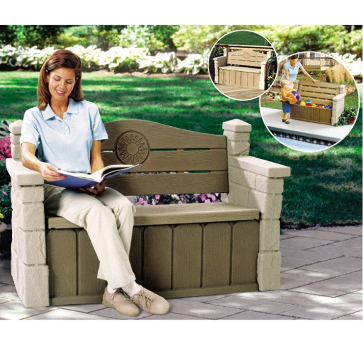 Outdoor toy storage online bench