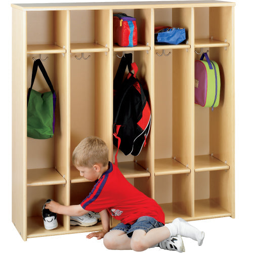 Tot Mate® 5-Section Preschool Locker - Maple