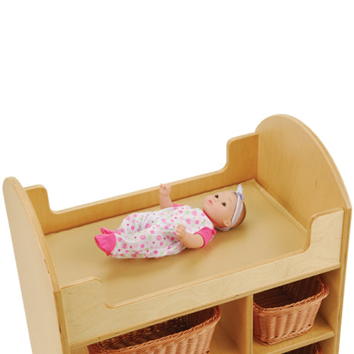 Wooden Doll Changing Table with Soft Mat