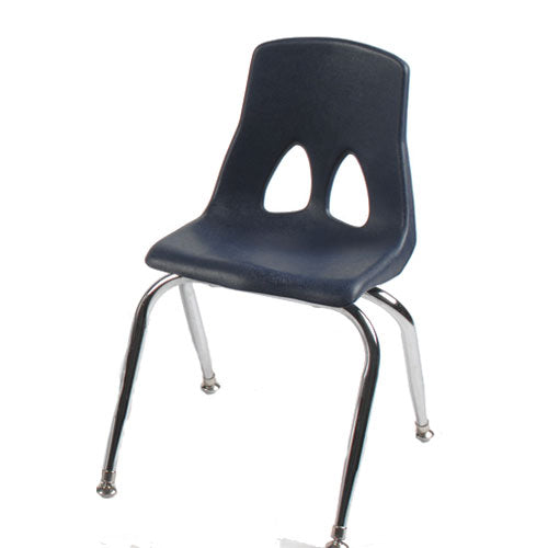 Essential 9 1/2" Navy Chair Chrome Leg