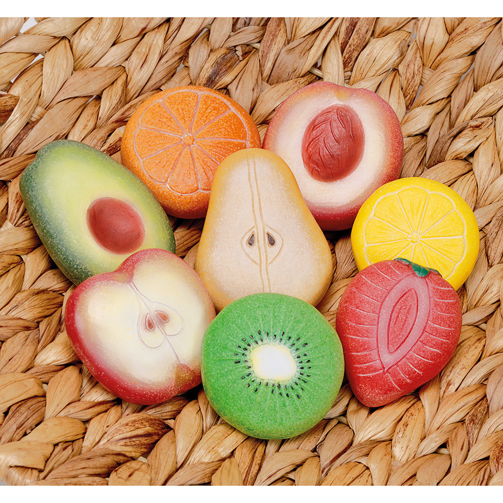 8 Piece set of Fruit Sensory Stones