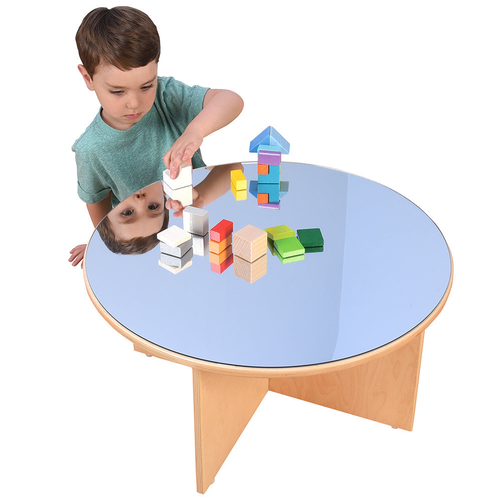 Mirrored Manipulative Table for Early Education | Durable Birch Plywood, Safe De WB-1211