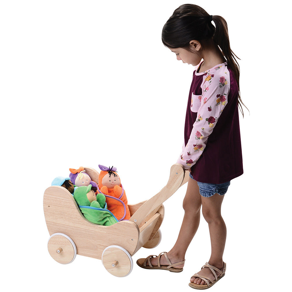 Wooden Doll Buggy For all Sized Dolls