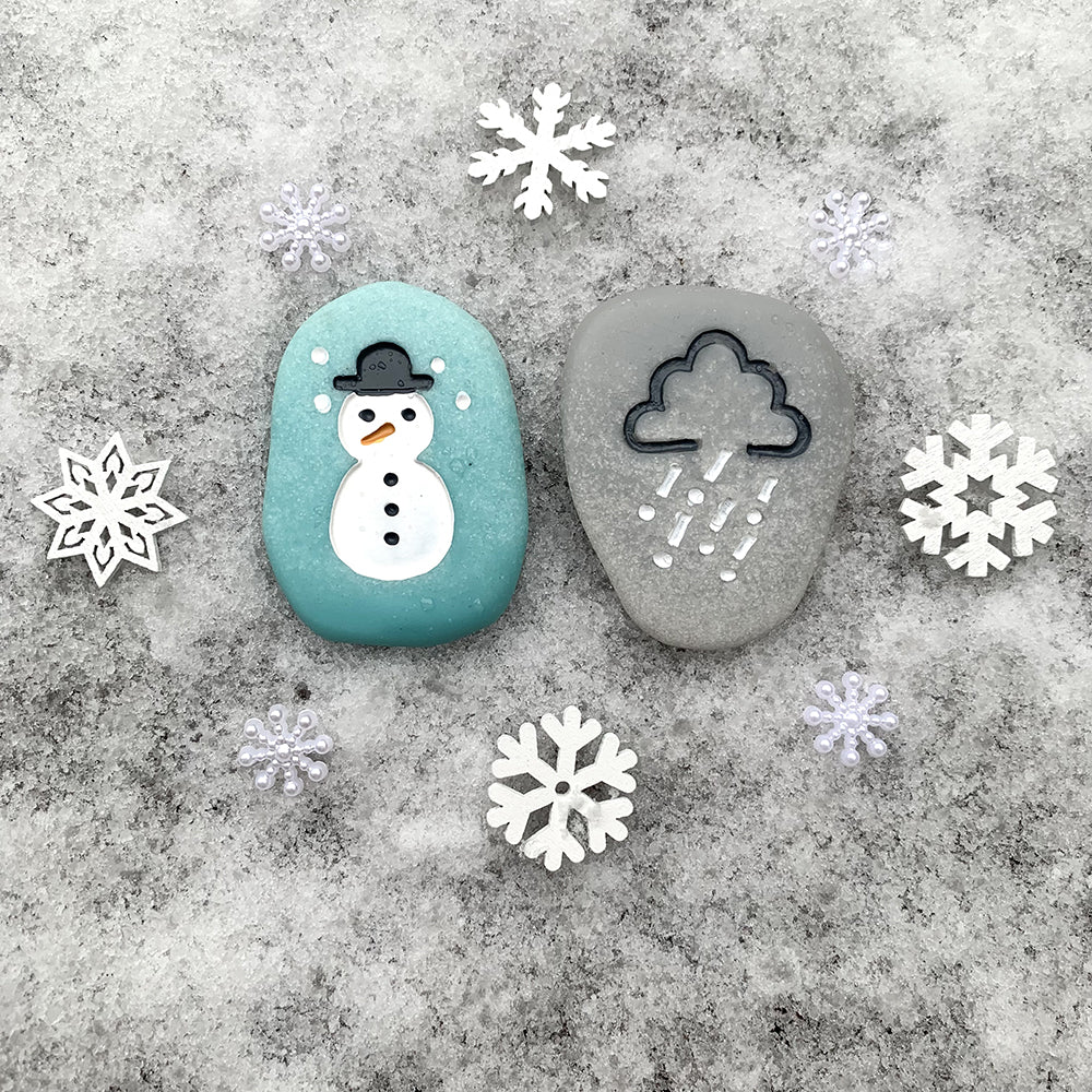 Winter Themed Weather Stones